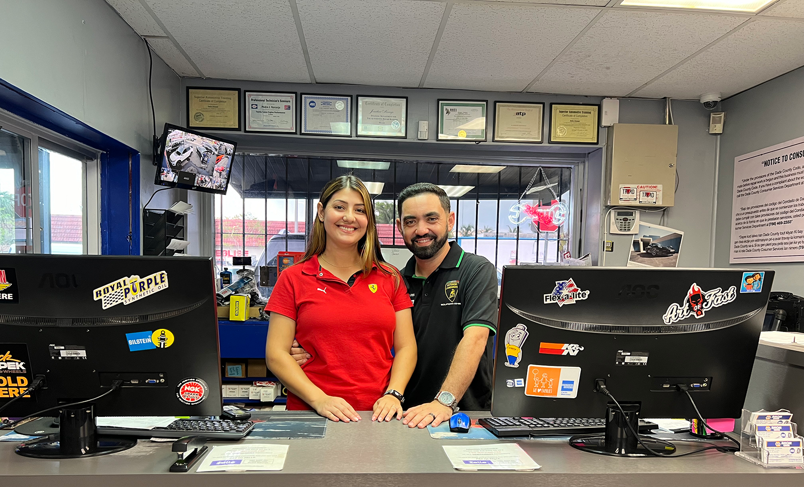 Jonathan and the MBC NAPA Auto Care front desk team ready to help