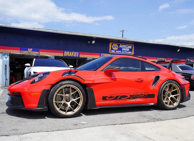 Supercar on the lift
